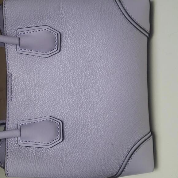 Michael Kors Mercer Studio small center zip satchel light quartz - Picture 6 of 11